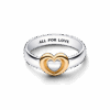 Radiant Two-tone Sliding Heart Ring - Image 3
