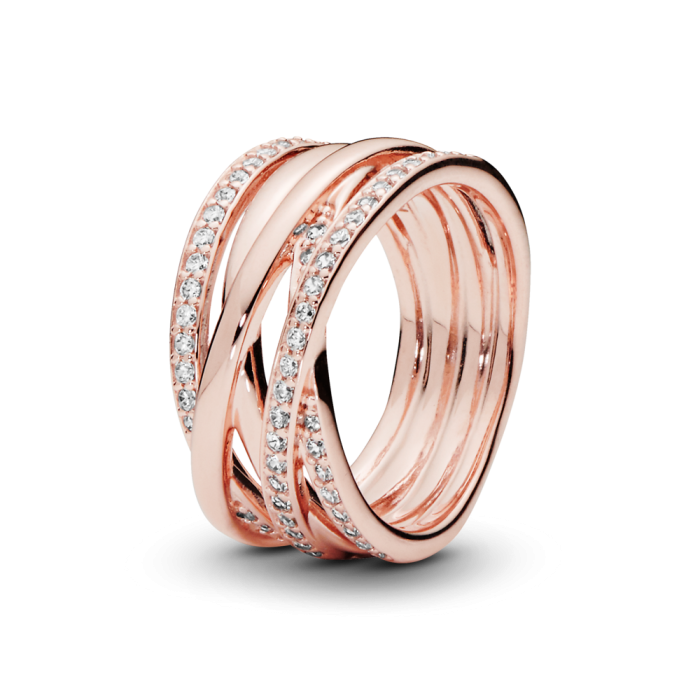 Sparkling & Polished Lines Ring