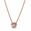 Round Sparkle Halo Necklace - Image 2