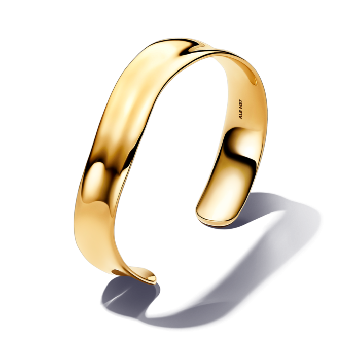 Organically Shaped Broad Open Bangle