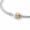 Pandora Moments Two-tone Barrel Clasp Snake Chain Bracelet - Image 4